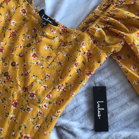 Lulu’s floral print off the shoulder mini dress - Picture 5 of 7